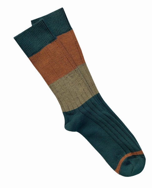 Chunky Rib Merino Socks - Gren
