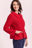 Boiled Wool Audrey Jacket - Red