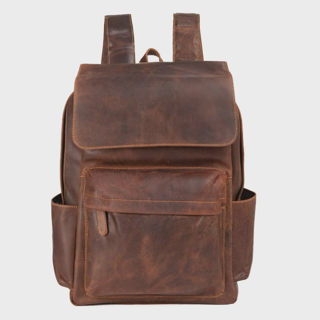 Leather Vintage Backpack Scott- Unisex