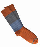 Chunky Rib Merino Socks - Rust