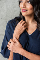 Cotton Cashmere Topper - French Navy