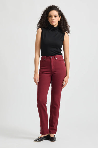High Rise Straight Leg Merino Denim Jeans