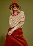 Bellissimo Top - Caramel/Cream Stripe