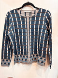 Odette Box & Ball Cardigan - Dark Aqua