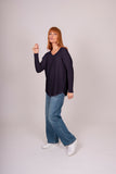 Queen Vee Curved Hem Tunic - Plum
