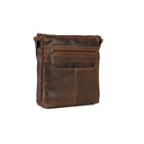 Leather Zip Shoulder Bag - Sandal
