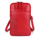 Leather Mobile Phone Bag - Red