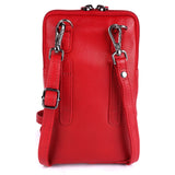 Leather Mobile Phone Bag - Red