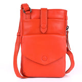 Saffron Leather Mobile Phone Bag - Orange