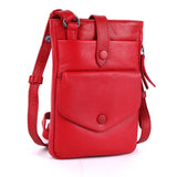 Saffron Leather Mobile Phone Bag - Red
