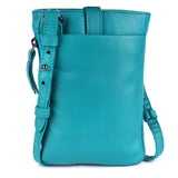 Saffron Leather Mobile Phone Bag - Turquoise
