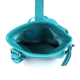 Saffron Leather Mobile Phone Bag - Turquoise
