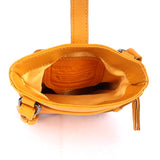 Saffron Leather Mobile Phone Bag - Yellow
