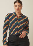Razzle Blouse - Dragonfly Green