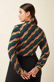Razzle Blouse - Dragonfly Green
