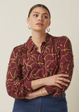 Carina Blouse -  Boogie Cabernet