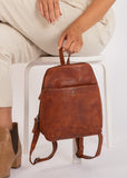 Perth Leather Backpack - Cognac