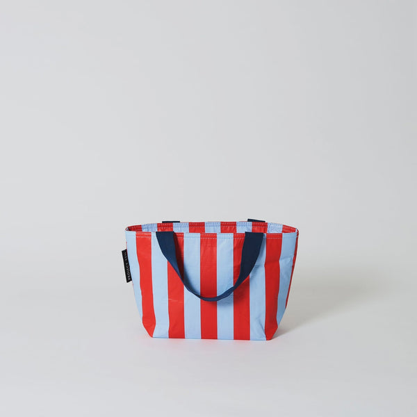 Mini Tote - Red Blue Stripe
