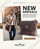 Leather Shoulder Laptop Bag - Martin