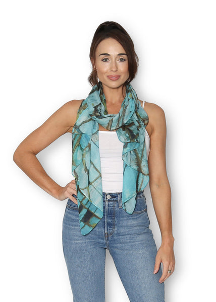 Artist Label Scarf - Seaside Stone