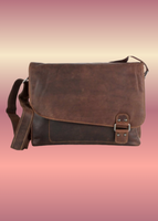 Leather Shoulder Laptop Bag - Martin
