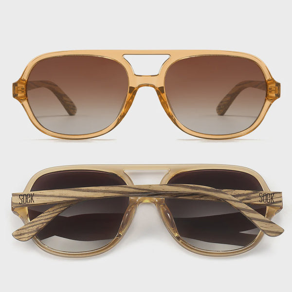 Billy Clear Brown Sunglasses