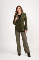 Shaped Pinwale Cord Blazer - Deep Sage