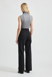 Wide Leg Merino Denim Jeans - Black