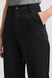 Wide Leg Merino Denim Jeans - Black