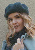 Marlene Wool Beret - Diesel Blue