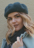 Marlene Wool Beret - Diesel Blue