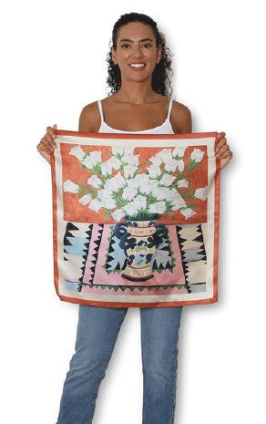 Artist Label Scarf - Foxgloves - Silk Square