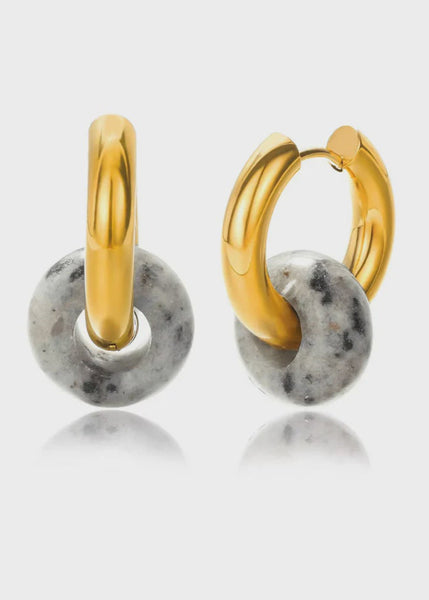 Astrid Hoop Earrings - Concrete