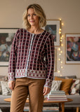 Odette Box & Ball Cardigan - Spice
