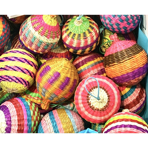 Hand Woven Christmas Baubles - Assorted