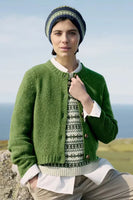 Lemon Porch Vest - Minvor Aran Cut Grass