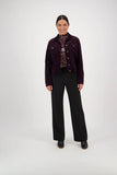 Pinwale Cord Denim Jacket - Mulberry
