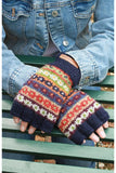 Colorado Fair Isle Knit Fingerless Gloves