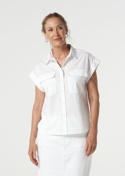 Cargo Pocket Shirt - White