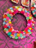 Pom Pom Wreath 50cm