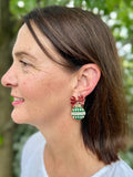 Bauble & Bow Christmas Earrings