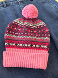 Wool Irish Twist Beanie - Pinks