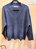 Hannah Yak Blend Oversized Vee - Soft Blue