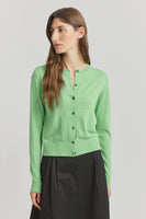 Fine Crew Cardigan - Agave