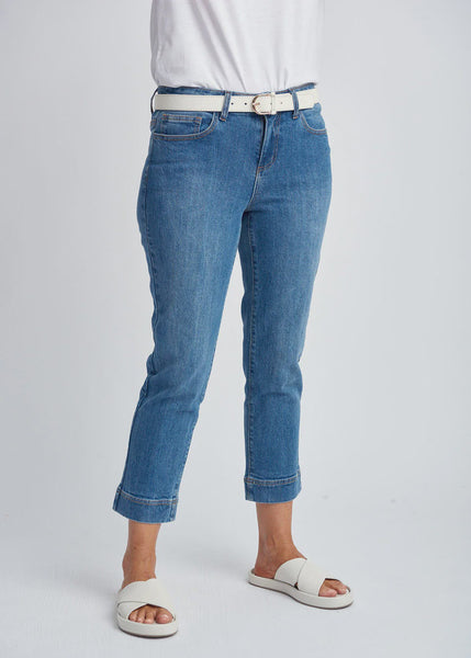 Denim Capri Pants - Light Blue