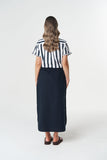 Shellbay Side Split Skirt - Dark Navy