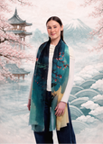 Amaya Landscape/Lotus Wool Modal Scarf