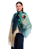 Amaya Landscape/Lotus Wool Modal Scarf