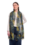 Orika Foliage & Birds Print Wool Silk Scarf