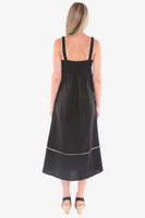Ric Rac Maxi Dress - Black